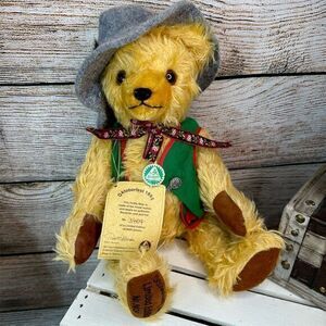Hermann Oktoberfest 1995‎ Limited Edition Mohair Bear 16" Bavarian Vest & Hat